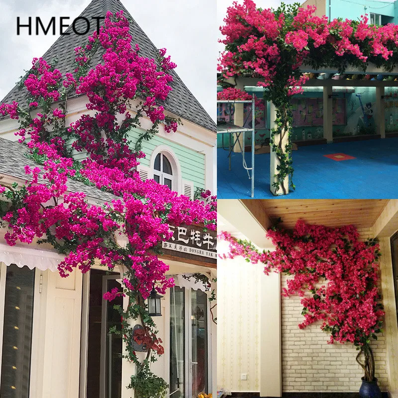 Artificial Flower Rattan Tree Vine Bougainvillea Floral Wall Plants Color : Rose red C|Rose red D|6 pcs rattan|Purple A|Purple B|Purple C|Purple D|Rose red A|Rose red B Artificial Flower Rattan Tree Vine Bougainvillea Floral Wall Plants Color : Rose red C|Rose red D|6 pcs rattan|Purple A|Purple B|Purple C|Purple D|Rose red A|Rose red B