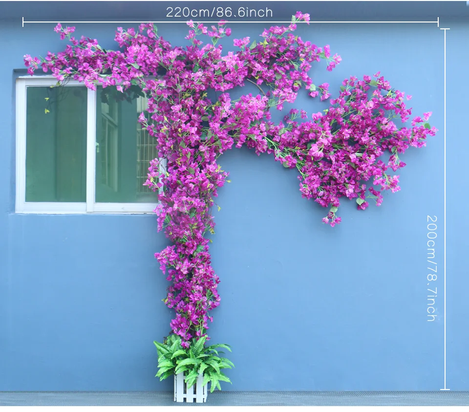 Artificial Flower Rattan Tree Vine Bougainvillea Floral Wall Plants Artificial Flower Rattan Tree Vine Bougainvillea Floral Wall Plants