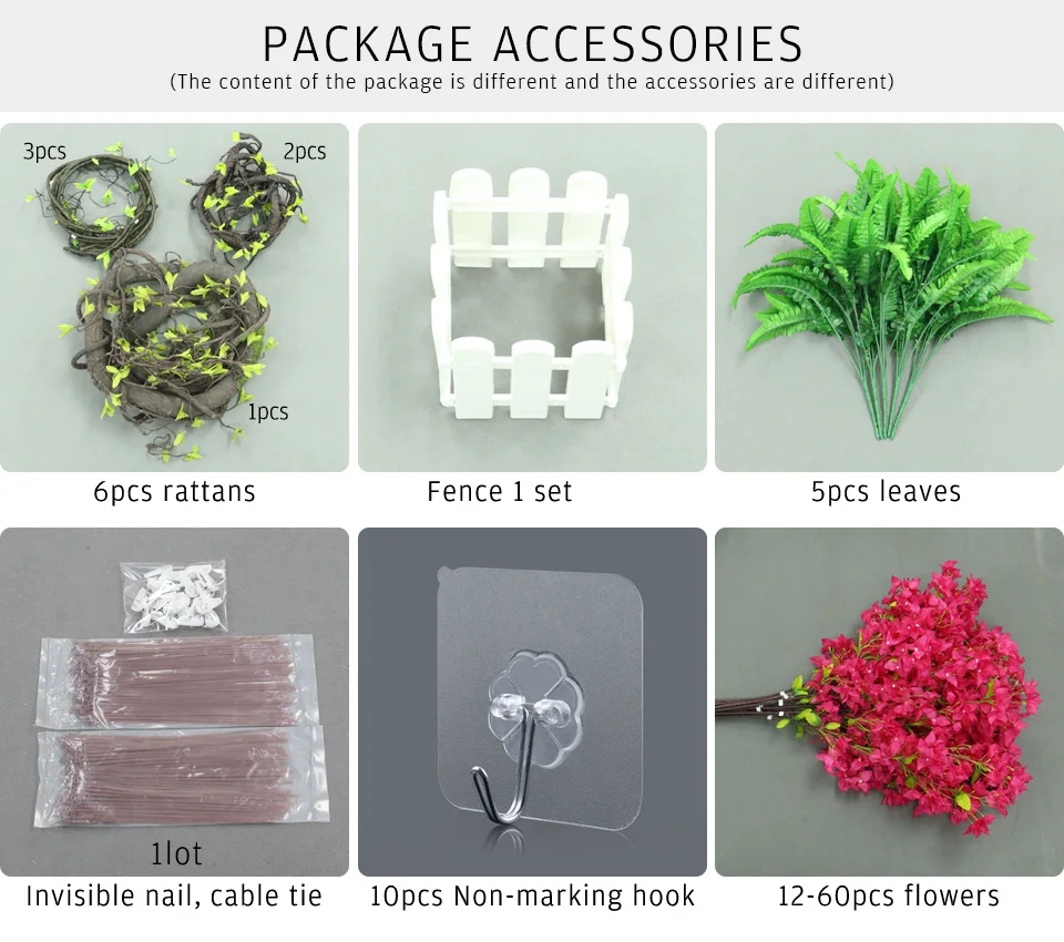 Artificial Flower Rattan Tree Vine Bougainvillea Floral Wall Plants Artificial Flower Rattan Tree Vine Bougainvillea Floral Wall Plants