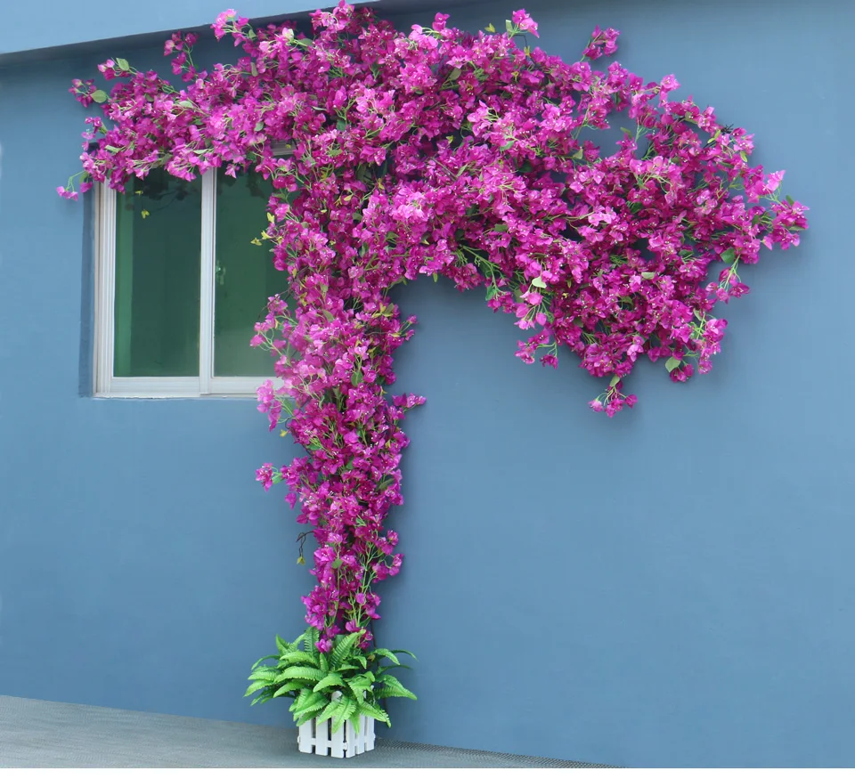 Artificial Flower Rattan Tree Vine Bougainvillea Floral Wall Plants Artificial Flower Rattan Tree Vine Bougainvillea Floral Wall Plants