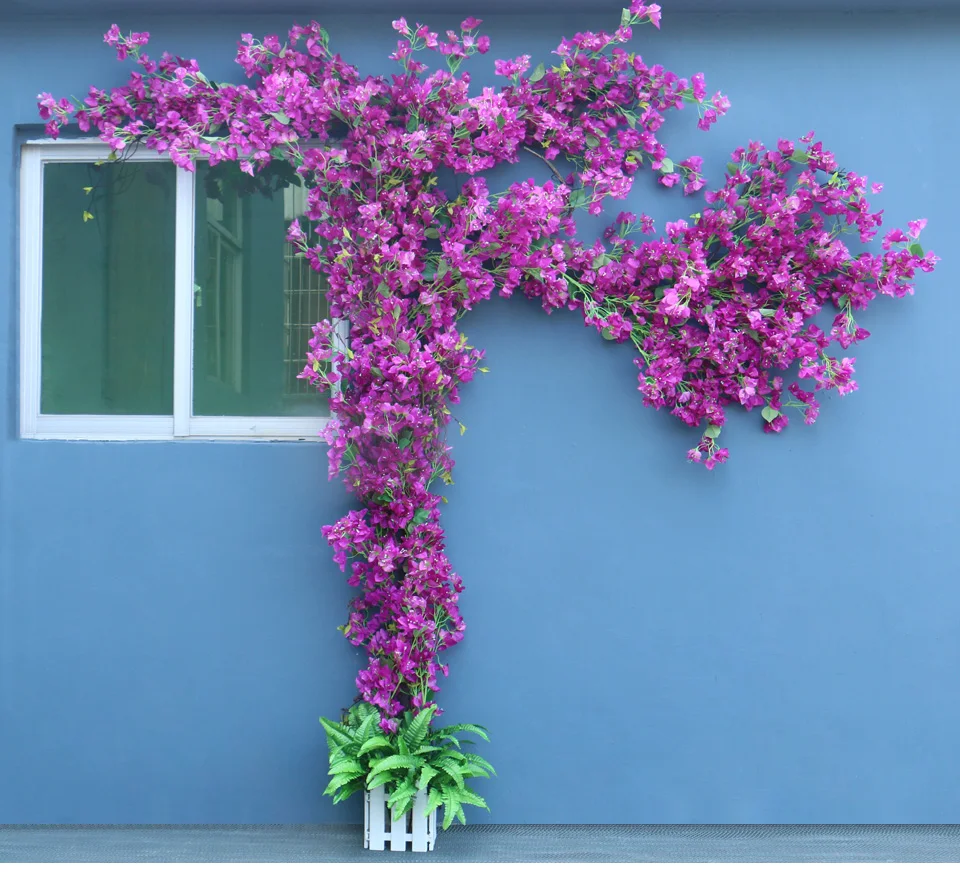 Artificial Flower Rattan Tree Vine Bougainvillea Floral Wall Plants Artificial Flower Rattan Tree Vine Bougainvillea Floral Wall Plants