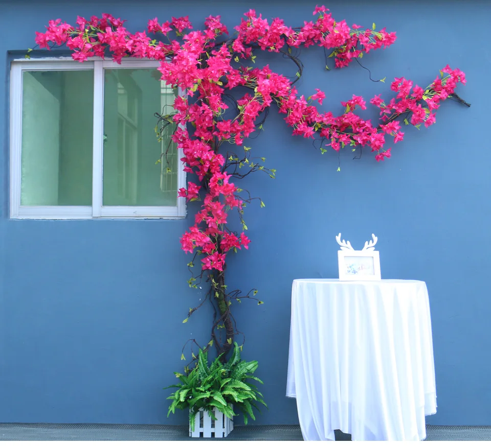 Artificial Flower Rattan Tree Vine Bougainvillea Floral Wall Plants Artificial Flower Rattan Tree Vine Bougainvillea Floral Wall Plants