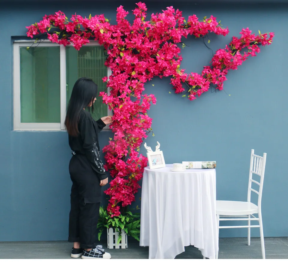 Artificial Flower Rattan Tree Vine Bougainvillea Floral Wall Plants Artificial Flower Rattan Tree Vine Bougainvillea Floral Wall Plants