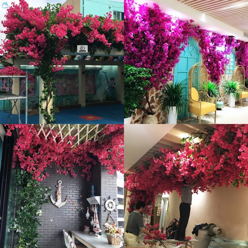 Artificial Flower Rattan Tree Vine Bougainvillea Floral Wall Plants Color : Rose red C|Rose red D|6 pcs rattan|Purple A|Purple B|Purple C|Purple D|Rose red A|Rose red B Artificial Flower Rattan Tree Vine Bougainvillea Floral Wall Plants Color : Rose red C|Rose red D|6 pcs rattan|Purple A|Purple B|Purple C|Purple D|Rose red A|Rose red B