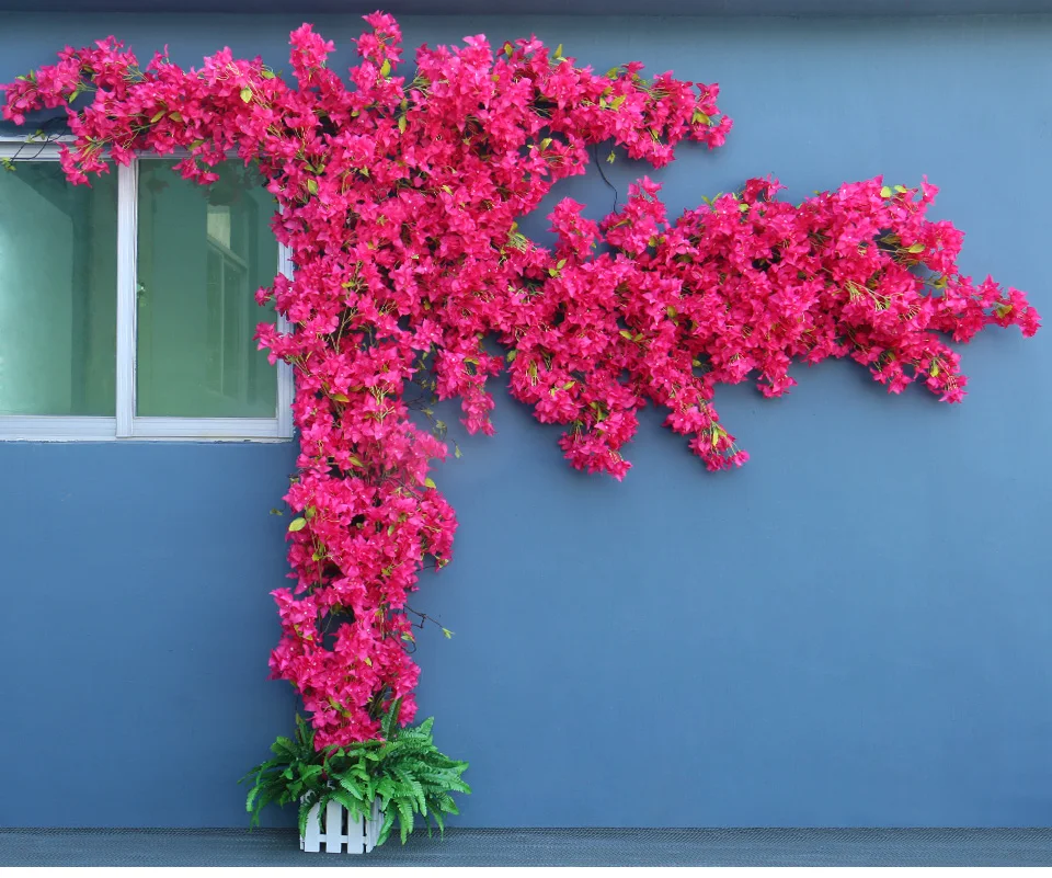 Artificial Flower Rattan Tree Vine Bougainvillea Floral Wall Plants Artificial Flower Rattan Tree Vine Bougainvillea Floral Wall Plants