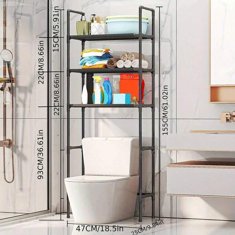 Bathroom Storage Rack Over The Toilet Shelf BATHROOM SHELVES Color : black 1PC B11162A|BLACK 2PCS Bathroom Storage Rack Over The Toilet Shelf BATHROOM SHELVES Color : black 1PC B11162A|BLACK 2PCS
