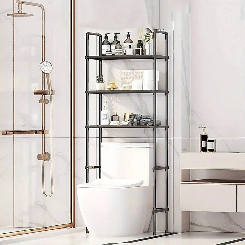 Bathroom Storage Rack Over The Toilet Shelf BATHROOM SHELVES Color : black 1PC B11162A|BLACK 2PCS Bathroom Storage Rack Over The Toilet Shelf BATHROOM SHELVES Color : black 1PC B11162A|BLACK 2PCS