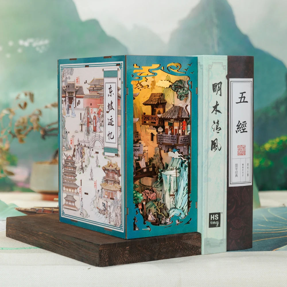 CUTEBEE Antiquity Book Nook Chinese Style Doll House Kit with Touch Light FIGURINES & MINIATURES Color : Su Dongpo CUTEBEE Antiquity Book Nook Chinese Style Doll House Kit with Touch Light FIGURINES & MINIATURES Color : Su Dongpo