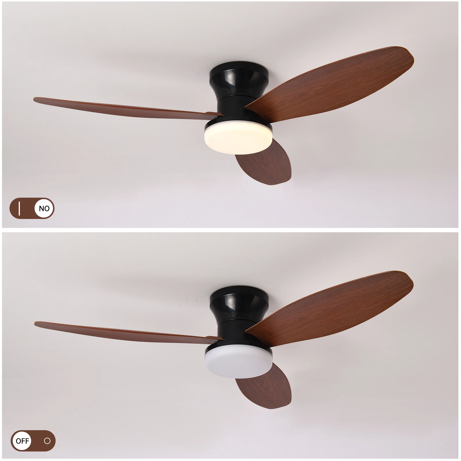 Ceiling Fan with Light 3 Colors