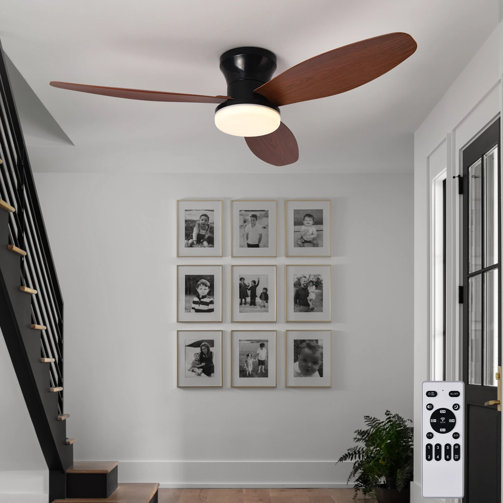 Ceiling Fan with Light 3 Colors