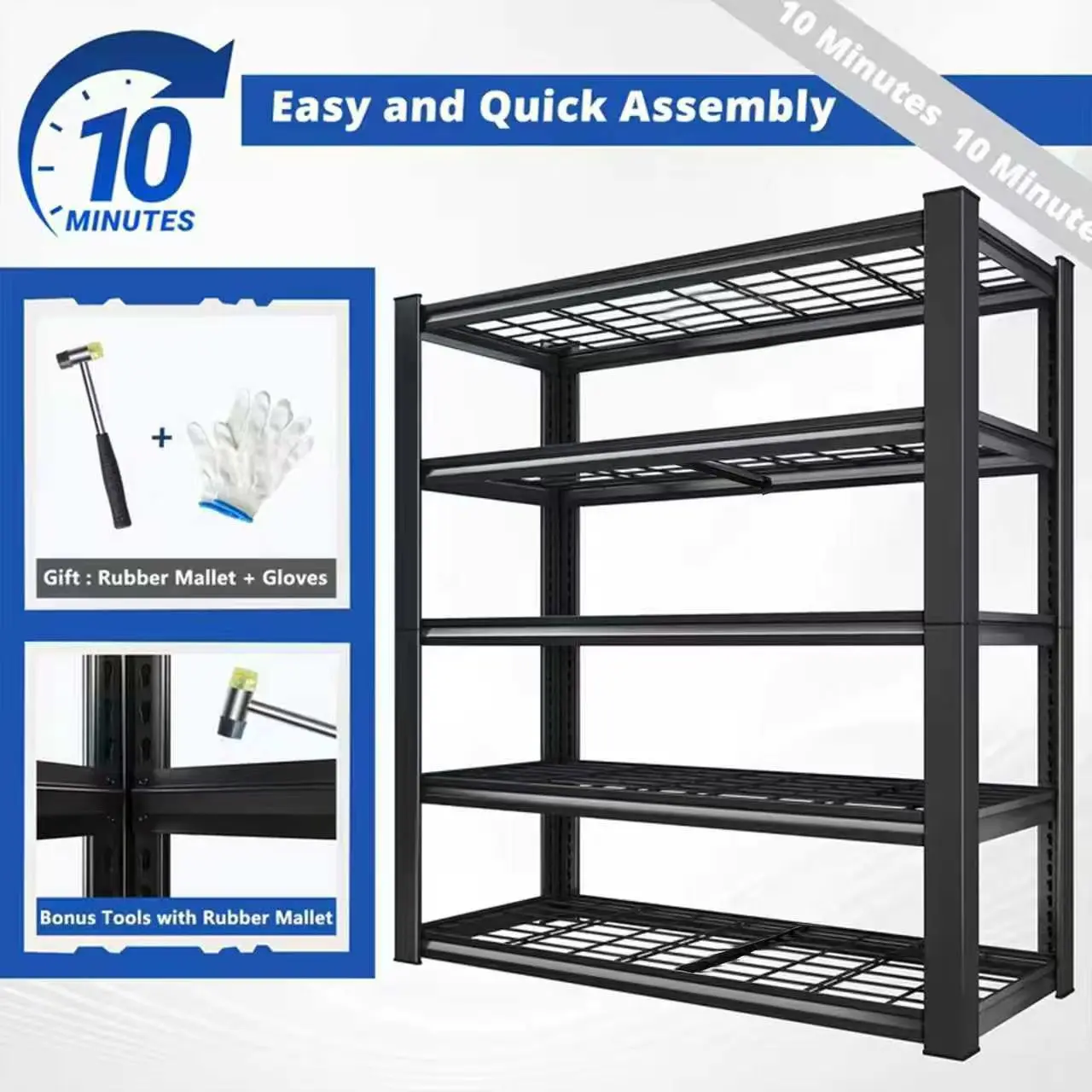 Commercial Grade Utility Rack for Warehouse, Basement, Kitchen Commercial Grade Utility Rack for Warehouse, Basement, Kitchen