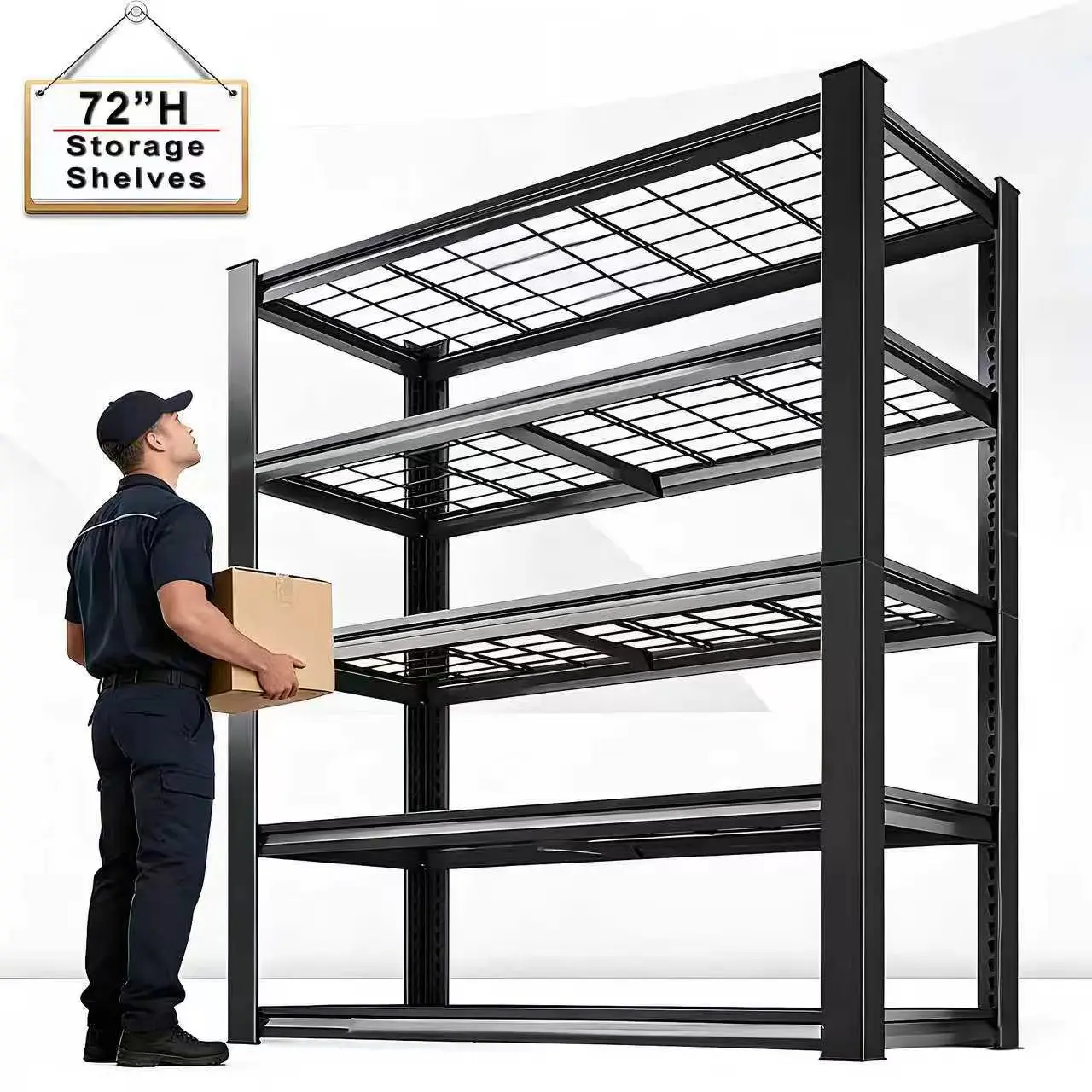 Commercial Grade Utility Rack for Warehouse, Basement, Kitchen BATHROOM SHELVES Color: High Quality 72H Ships From: United States Commercial Grade Utility Rack for Warehouse, Basement, Kitchen BATHROOM SHELVES Color: High Quality 72H Ships From: United States