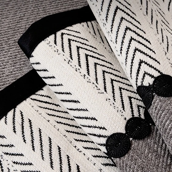 Contrast Hem Twill Chenille Sofa Cover for All Seasons Living Room