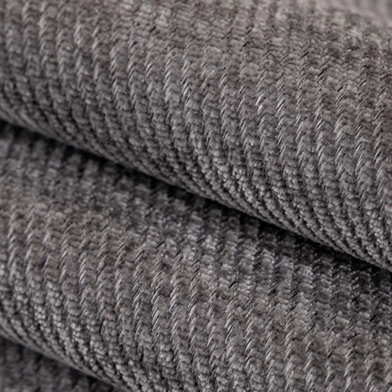 Contrast Hem Twill Chenille Sofa Cover for All Seasons Living Room