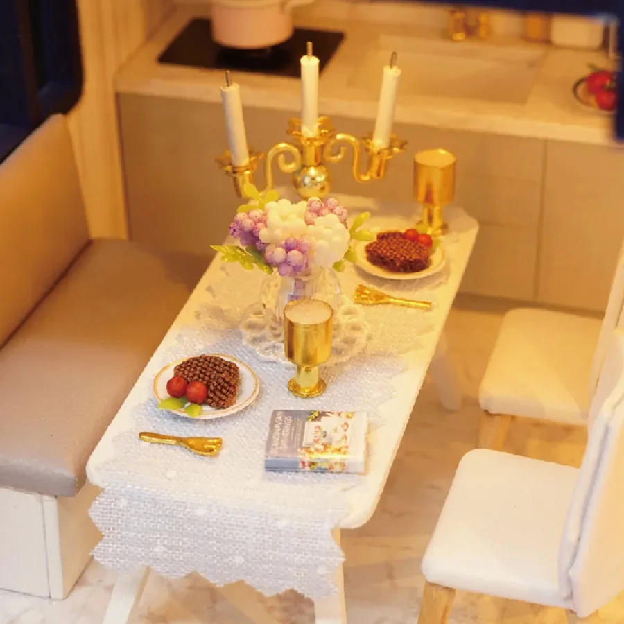 DIY Doll House Miniature Dollhouse With Furnitures FIGURINES & MINIATURES Color : A066-A|A066-B DIY Doll House Miniature Dollhouse With Furnitures FIGURINES & MINIATURES Color : A066-A|A066-B