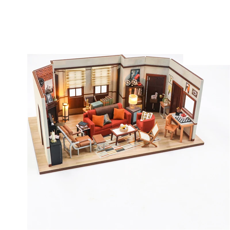 DIY Wooden Monica's Apartment Casa Miniature Building Kits DIY Wooden Monica's Apartment Casa Miniature Building Kits