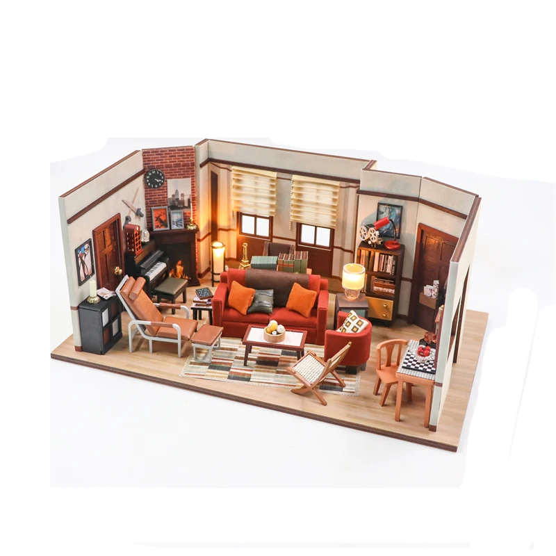 DIY Wooden Monica's Apartment Casa Miniature Building Kits DIY Wooden Monica's Apartment Casa Miniature Building Kits