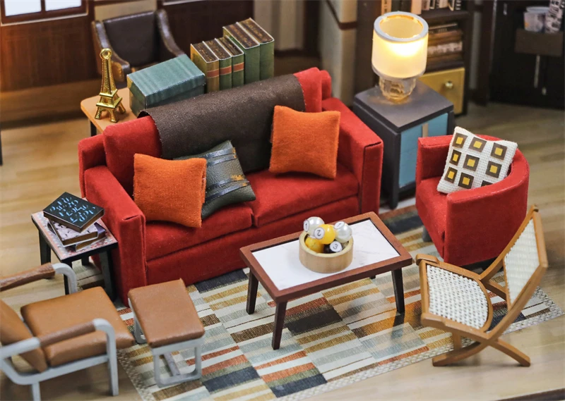 DIY Wooden Monica's Apartment Casa Miniature Building Kits DIY Wooden Monica's Apartment Casa Miniature Building Kits