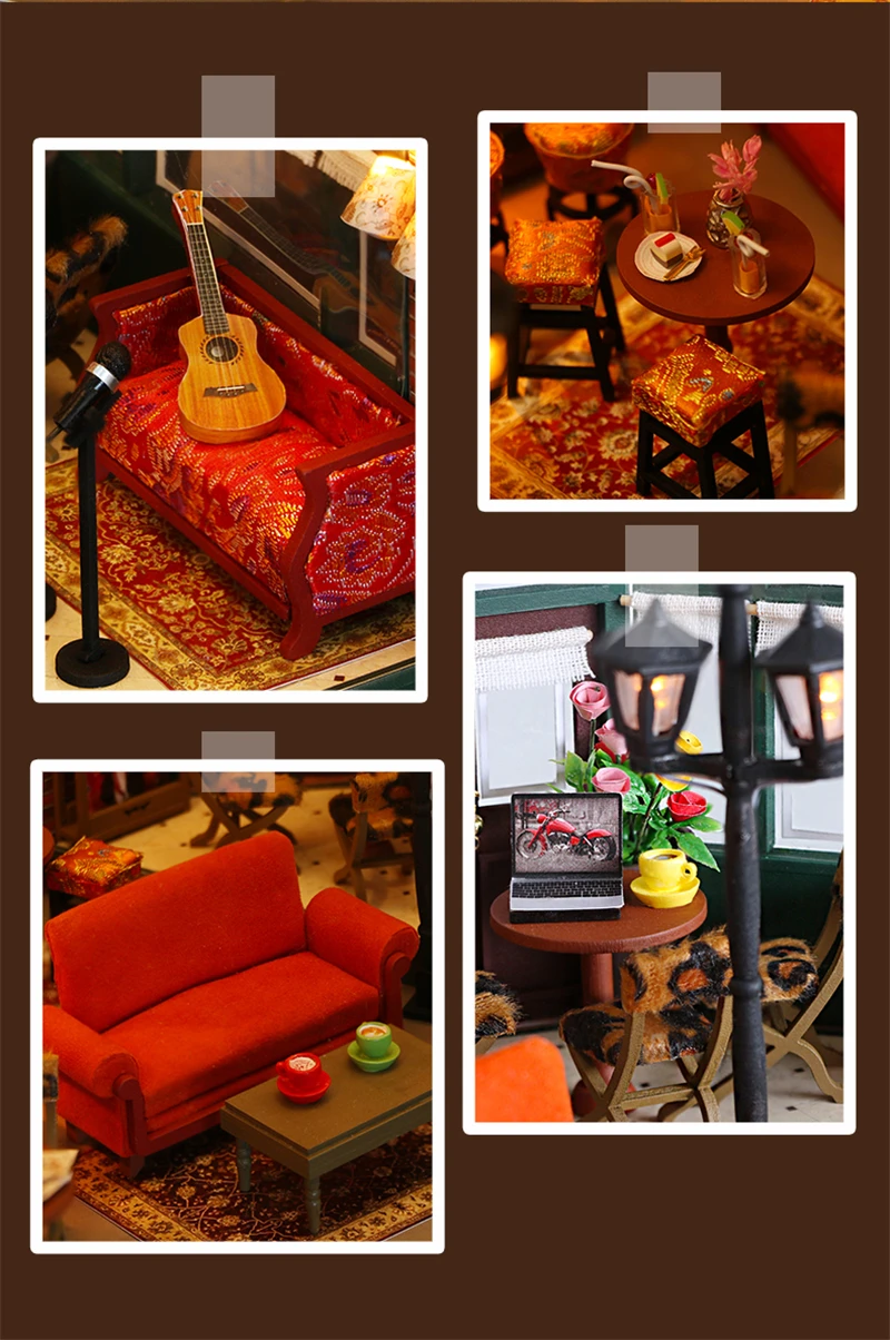 DIY Wooden Monica's Apartment Casa Miniature Building Kits DIY Wooden Monica's Apartment Casa Miniature Building Kits