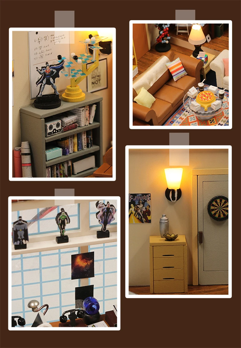 DIY Wooden Monica's Apartment Casa Miniature Building Kits DIY Wooden Monica's Apartment Casa Miniature Building Kits