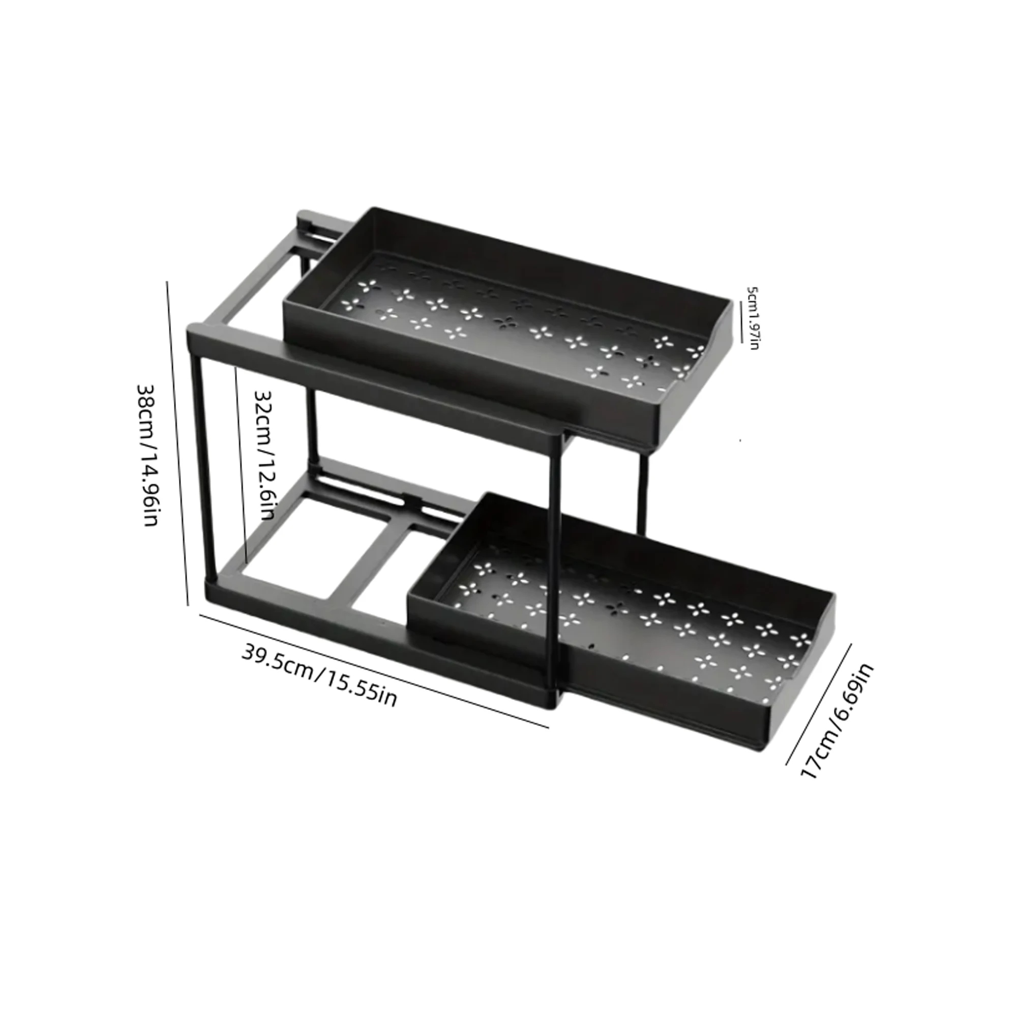 Double-Layer Pull-Out Kitchen Storage Rack