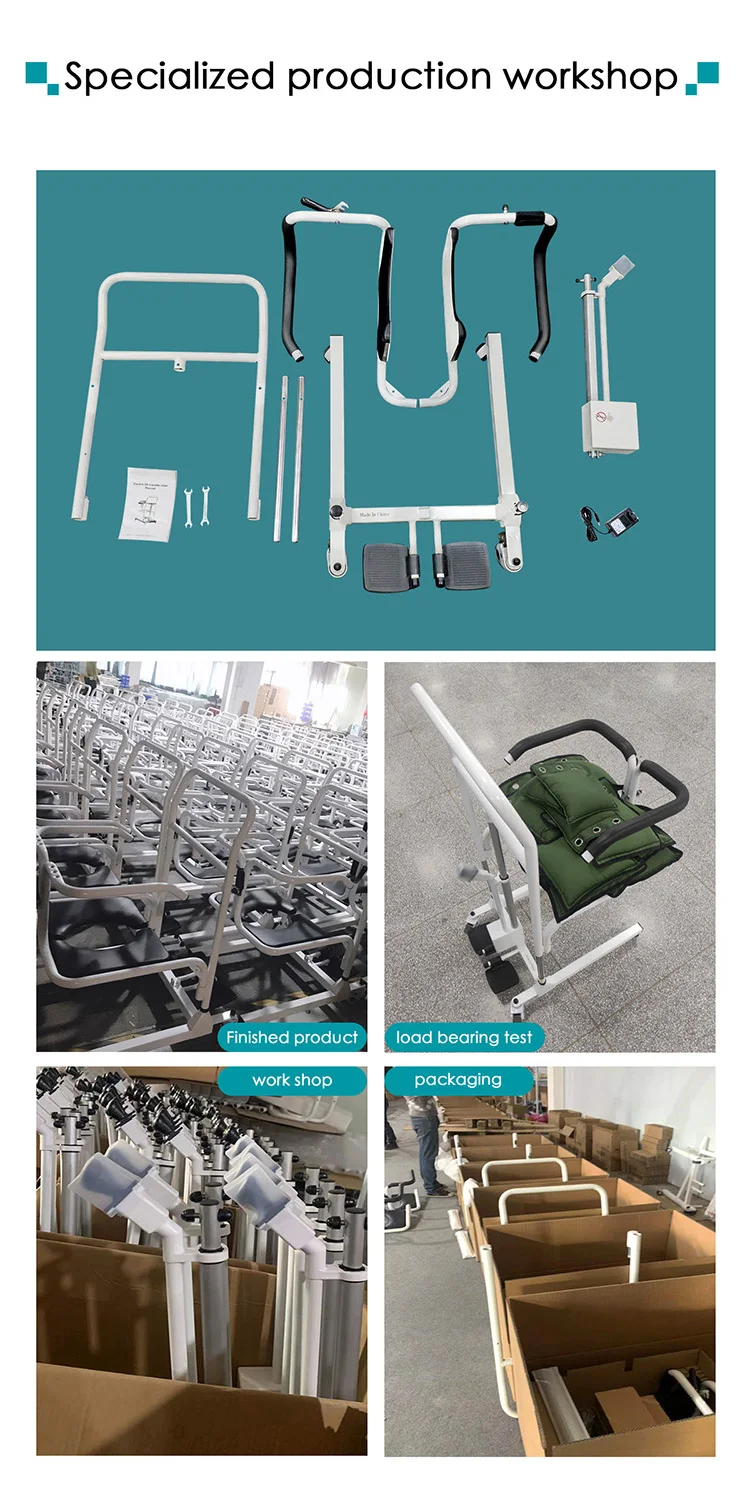 Electric Wheelchair With Commode Nursing Patient Transfer Lift Chair For Toilets