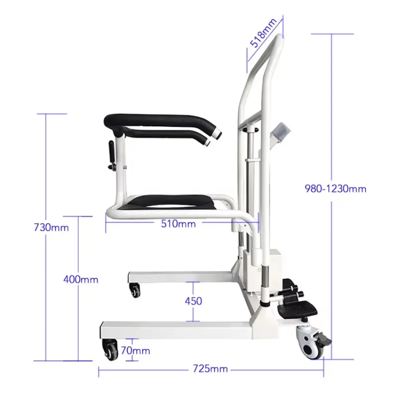 Electric Wheelchair With Commode Nursing Patient Transfer Lift Chair For Toilets HOME CARE Color : Metal-White Electric Wheelchair With Commode Nursing Patient Transfer Lift Chair For Toilets HOME CARE Color : Metal-White