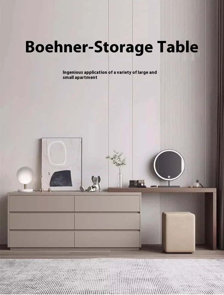 European Wooden Dressing Table Girls Storage Organizer Luxury Dressing Table