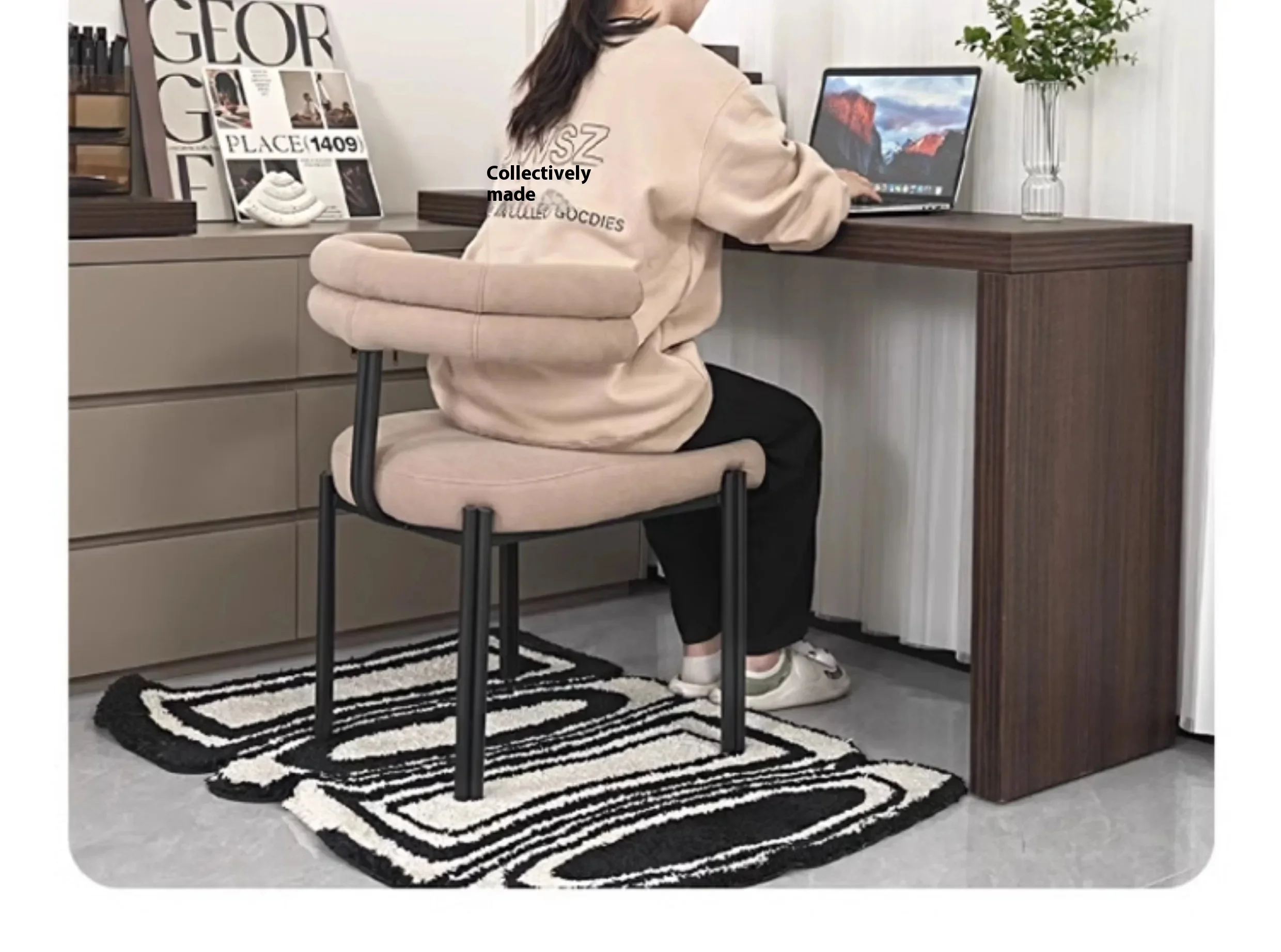 European Wooden Dressing Table Girls Storage Organizer Luxury Dressing Table