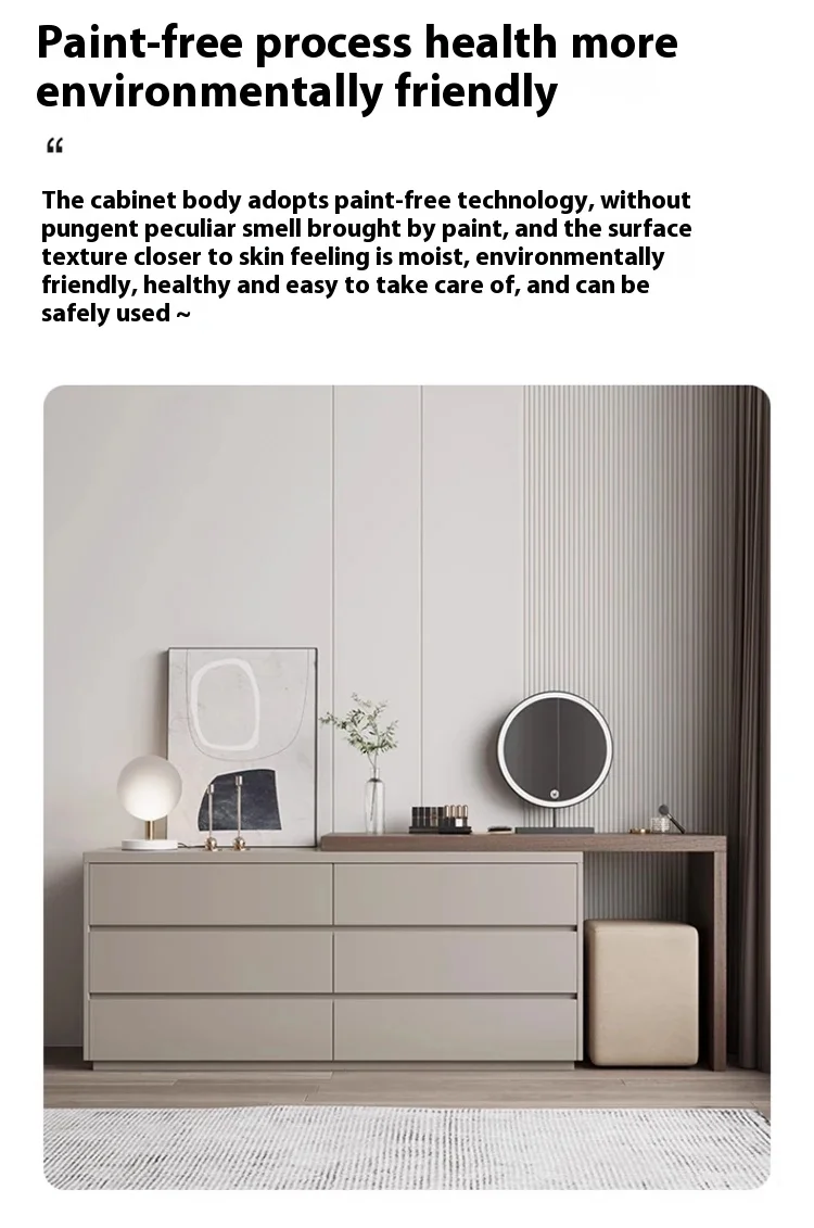 European Wooden Dressing Table Girls Storage Organizer Luxury Dressing Table