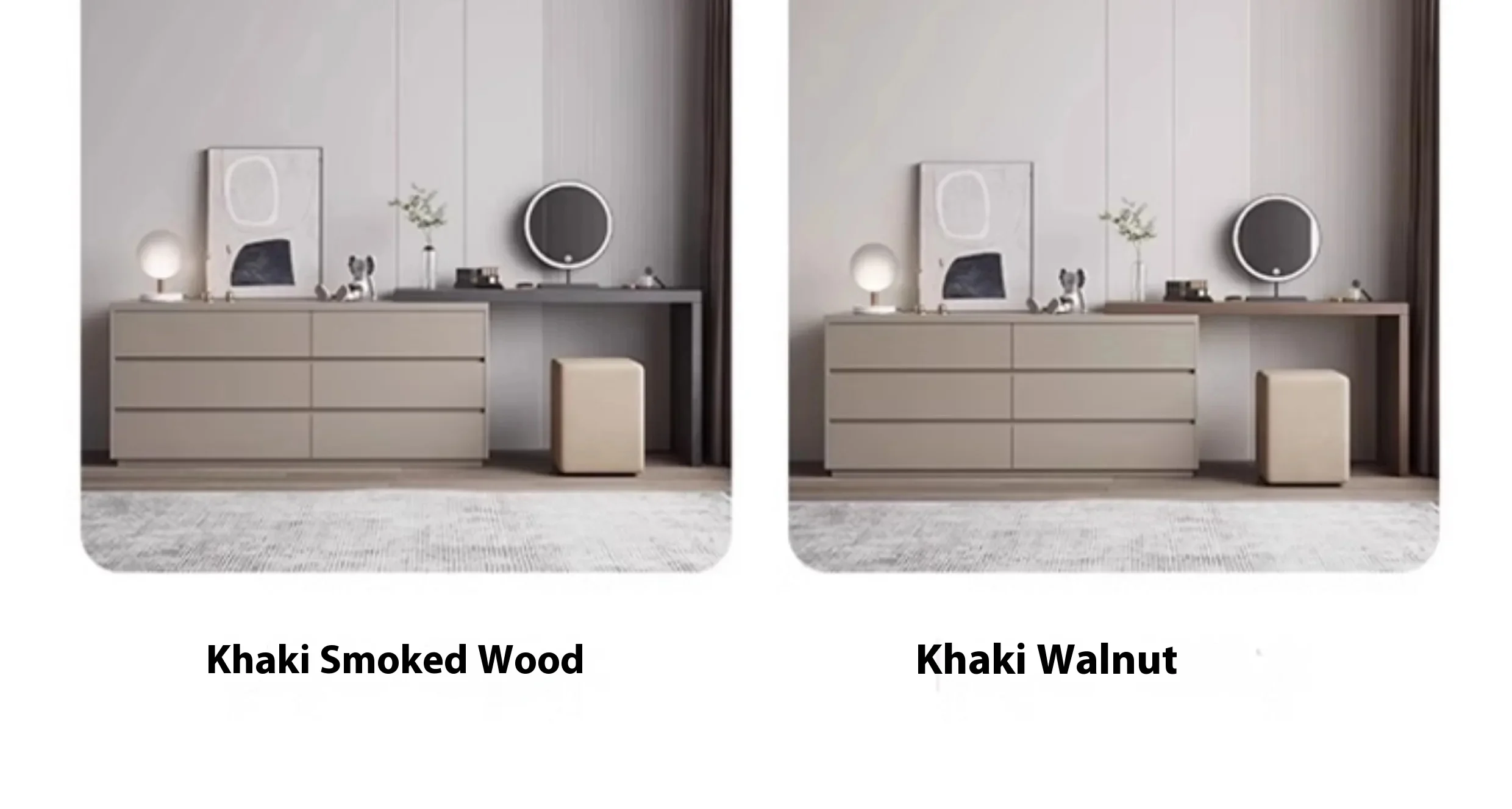 European Wooden Dressing Table Girls Storage Organizer Luxury Dressing Table