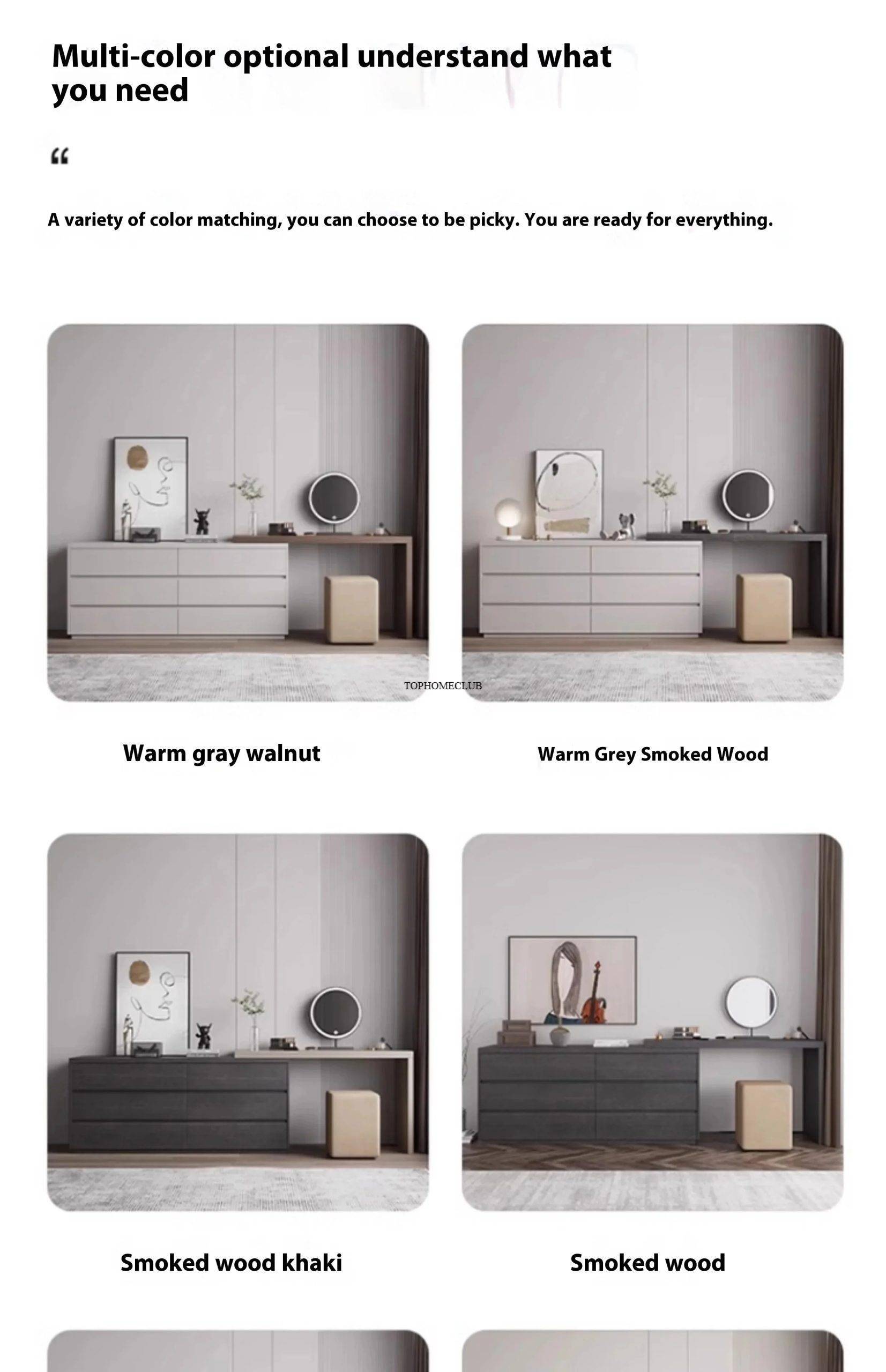 European Wooden Dressing Table Girls Storage Organizer Luxury Dressing Table