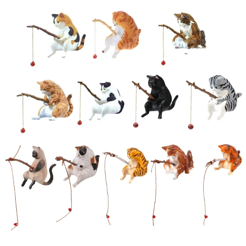 Fishing Cat Ornaments Aquarium Decoration FIGURINES & MINIATURES Color: F Fishing Cat Ornaments Aquarium Decoration FIGURINES & MINIATURES Color: F