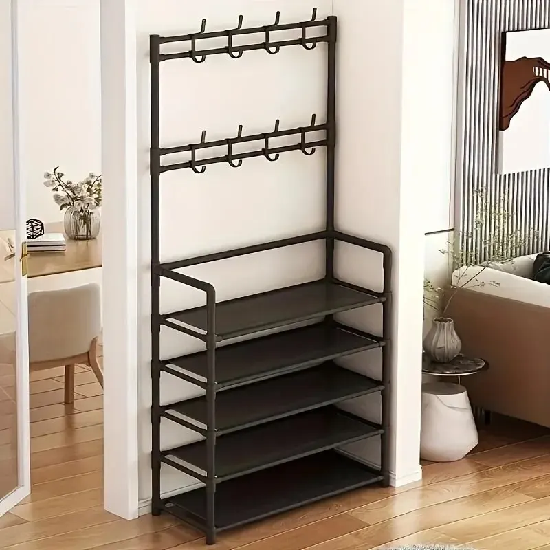 Five Layer Shoe Rack Simple Shoe Rack Integrated Storage Rack BATHROOM SHELVES Color : 2PCS Black|2PCS White|black color|white color Five Layer Shoe Rack Simple Shoe Rack Integrated Storage Rack BATHROOM SHELVES Color : 2PCS Black|2PCS White|black color|white color
