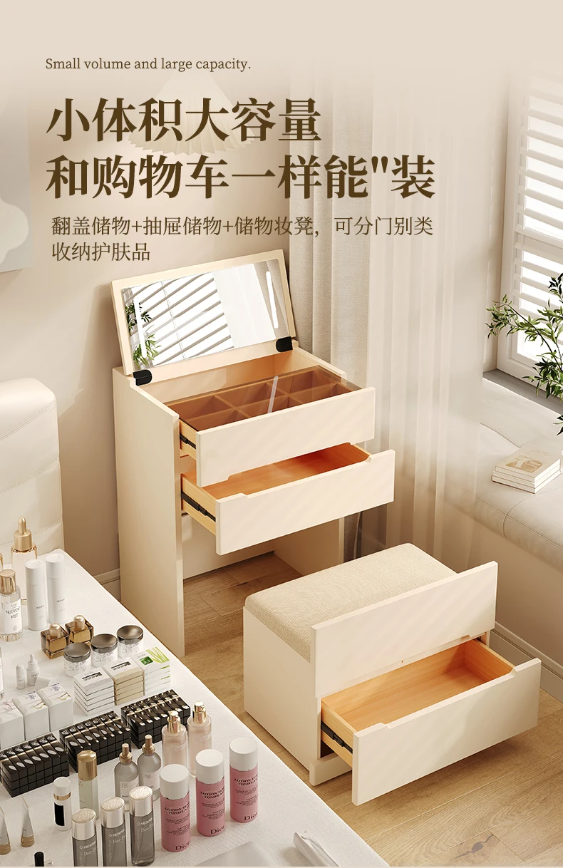 Flip Top Mirror Minimalist Vanity Table With Chair Wide Compact Elegant Vanity Table Flip Top Mirror Minimalist Vanity Table With Chair Wide Compact Elegant Vanity Table