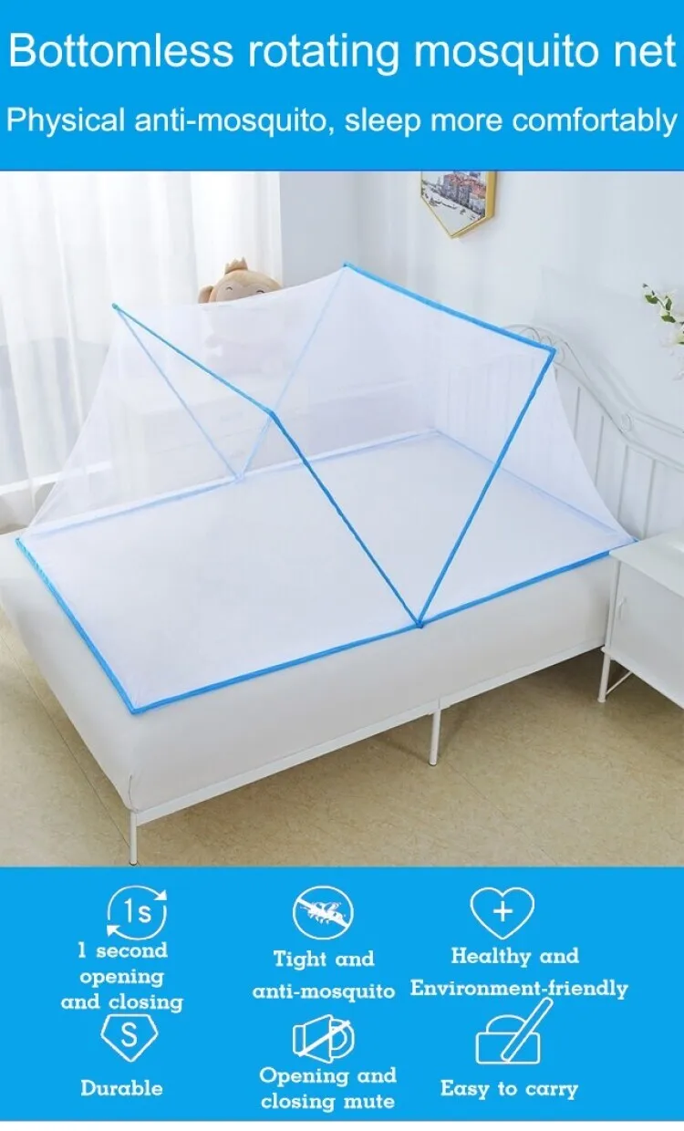 Folding Portable Mosquito Net Adults No Bottom No Installation Mosquito Net Household Portable Mosquito Net for Baby Bed