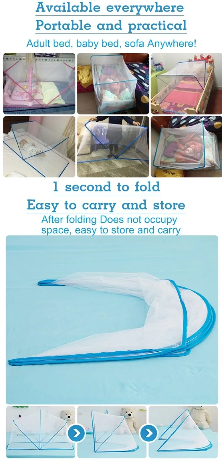 Folding Portable Mosquito Net Adults No Bottom No Installation Mosquito Net Household Portable Mosquito Net for Baby Bed