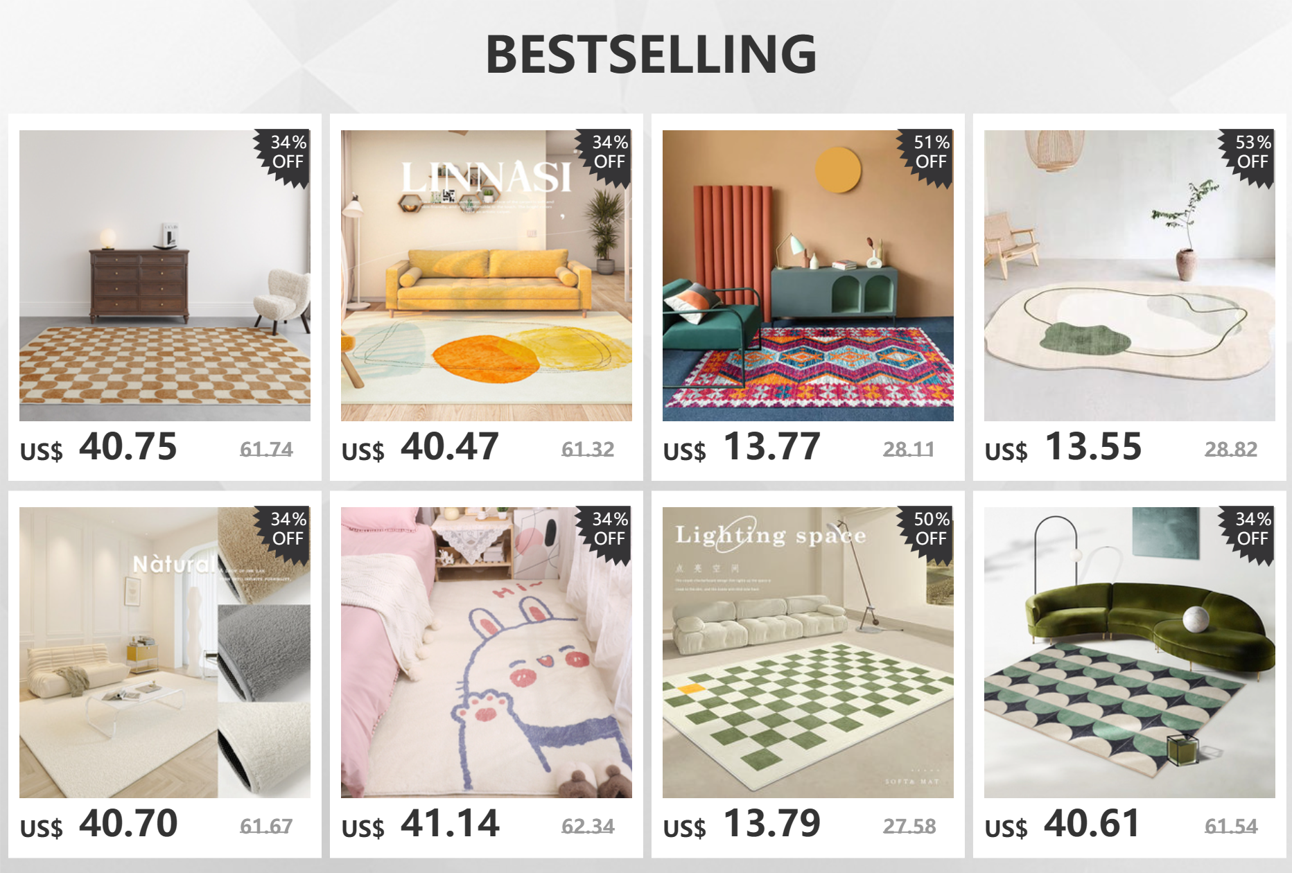 French Retro Living Room Decoration Carpets