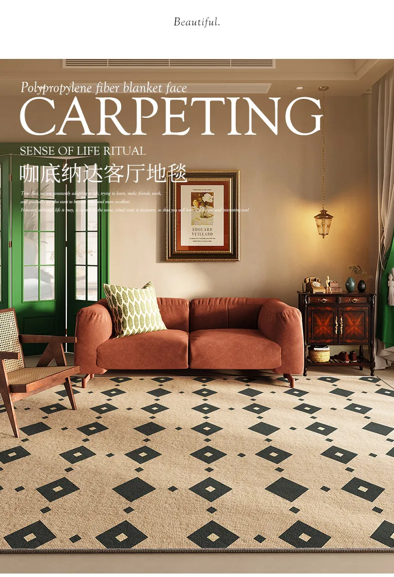 French Retro Living Room Decoration Carpets