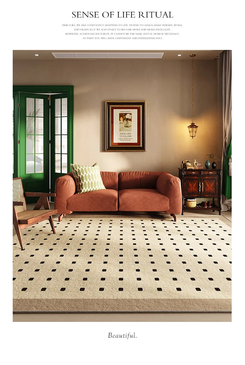 French Retro Living Room Decoration Carpets