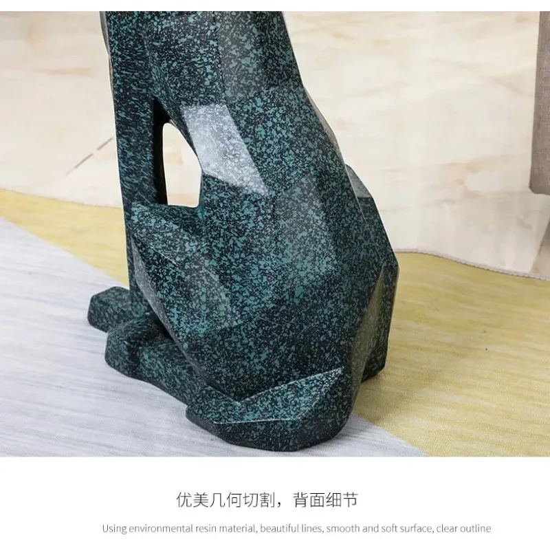 Giant Doberman Figure Side Table Large Dog Statue Plate Doberman Sculptures Luxury Living Room Decoration Home Decor Accessoreis