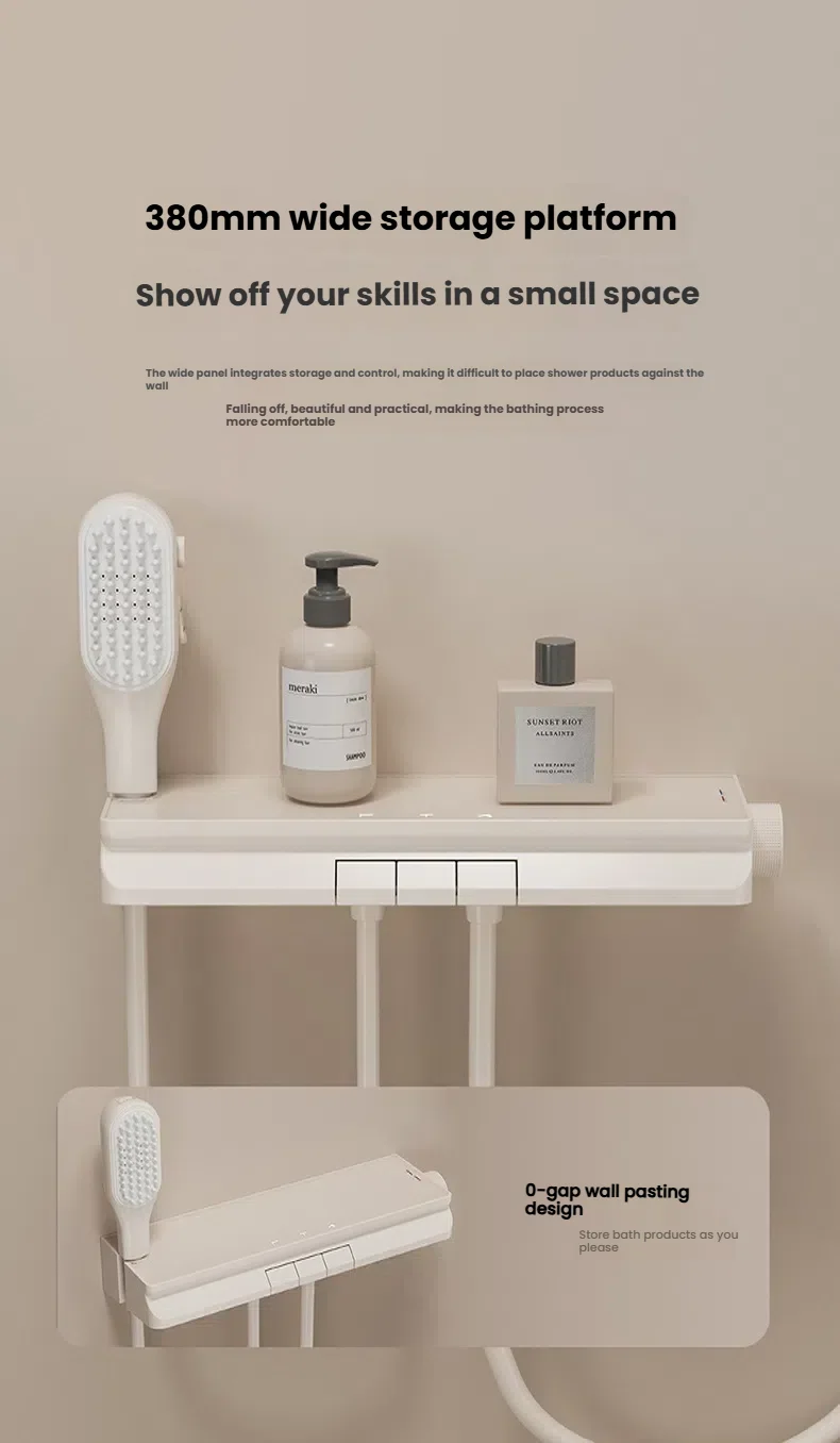 Gun Grey Bathroom Shower System Set Multifunction Shoulder Waist Spouts Split Shower Household Simplicity Pressurized Shower Set