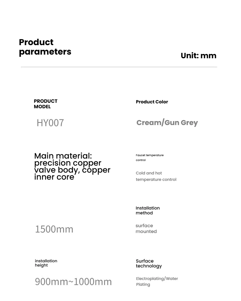 Gun Grey Bathroom Shower System Set Multifunction Shoulder Waist Spouts Split Shower Household Simplicity Pressurized Shower Set