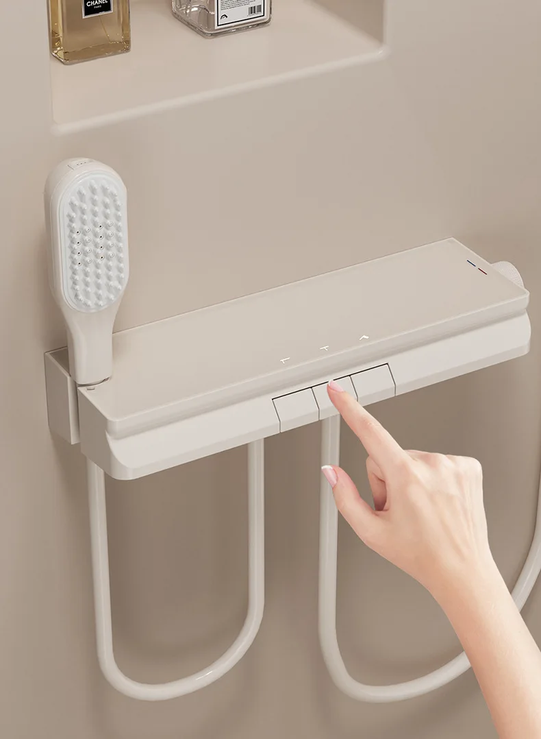 Gun Grey Bathroom Shower System Set Multifunction Shoulder Waist Spouts Split Shower Household Simplicity Pressurized Shower Set