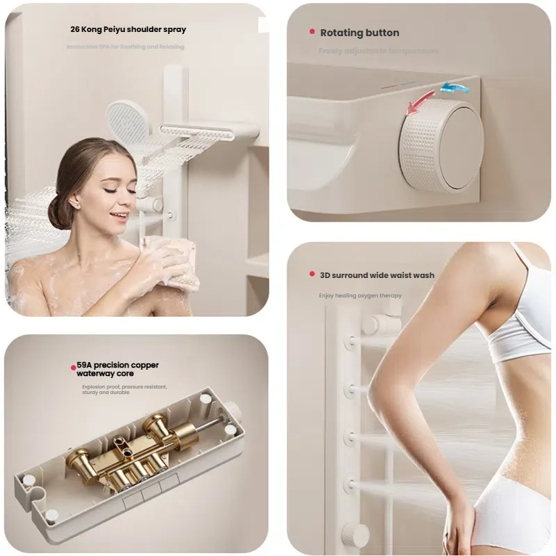 Gun Grey Bathroom Shower System Set BATHROOM ACCESSORIES Gun Grey Bathroom Shower System Set BATHROOM ACCESSORIES