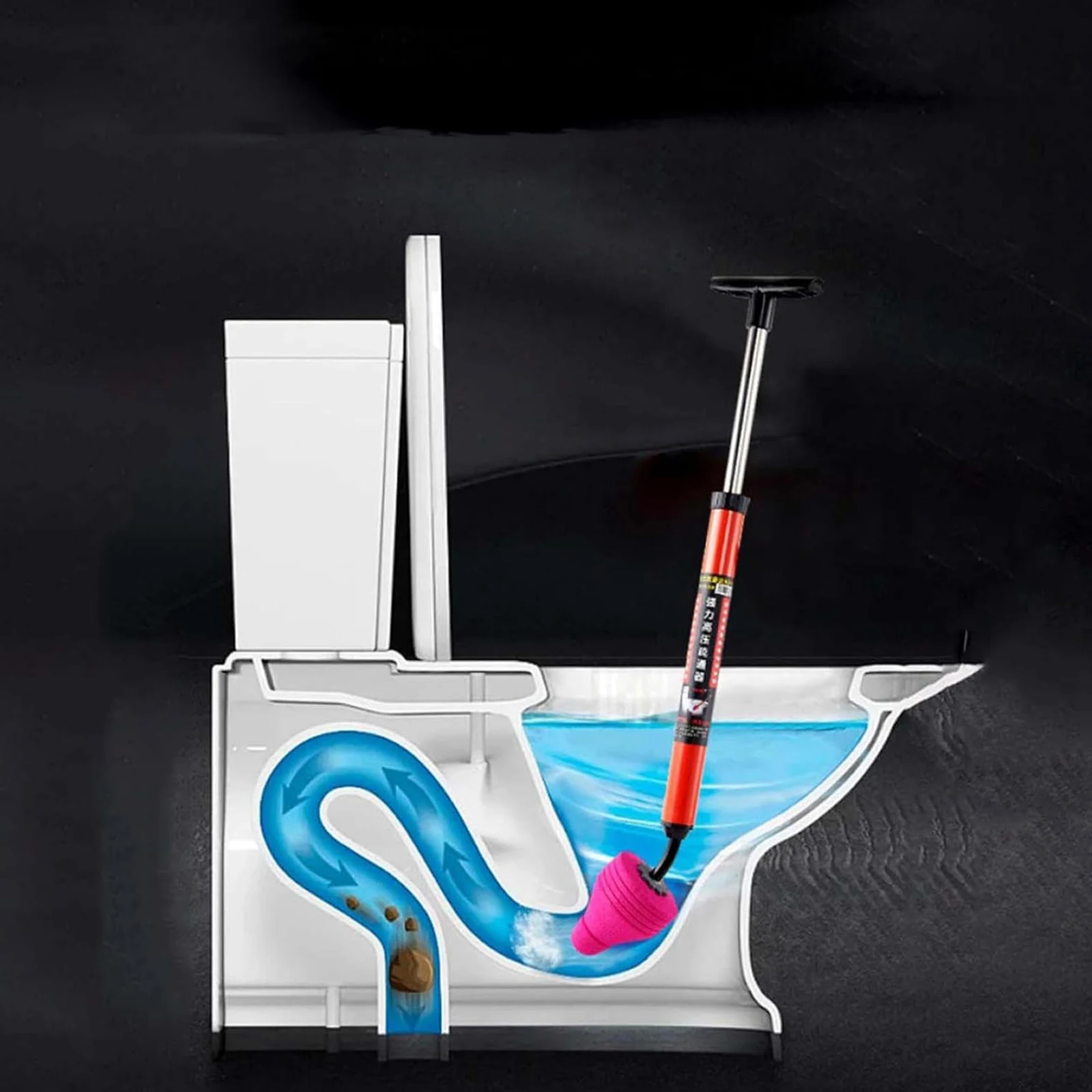 High Pressure Drain Clog Remover Air Plunger Powerful Air Drain Unclogger for Bathroom Drains and Clogged Pipes