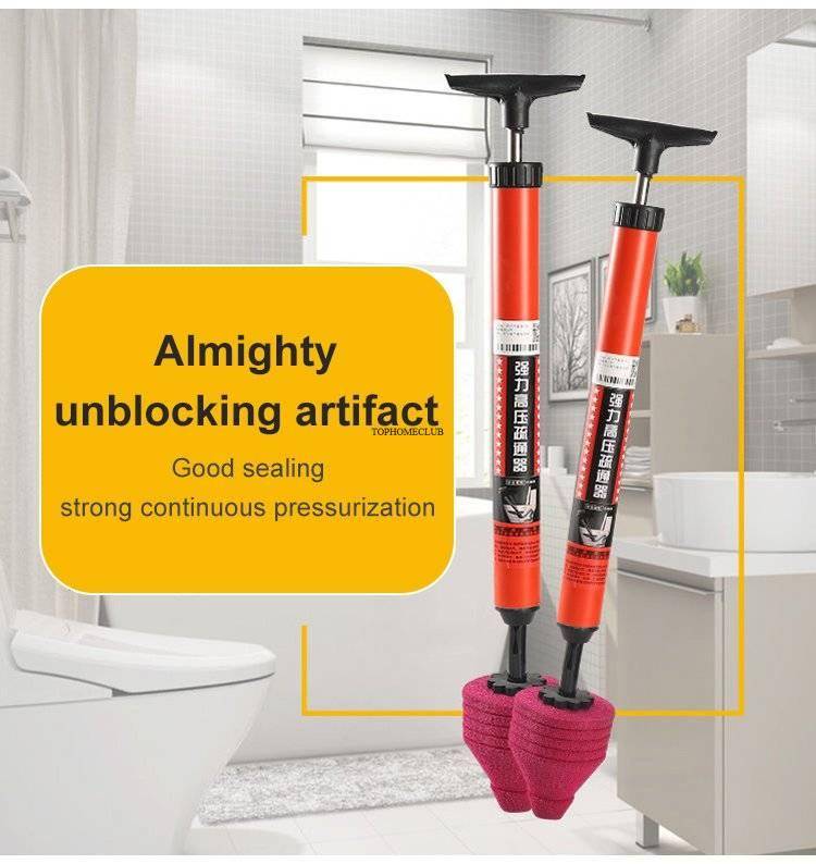High Pressure Toilet Unblock One Shot Toilet Pipe Plunger