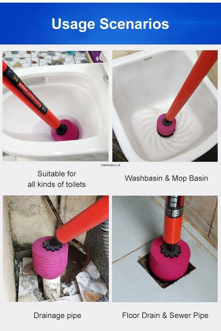 High Pressure Toilet Unblock One Shot Toilet Pipe Plunger