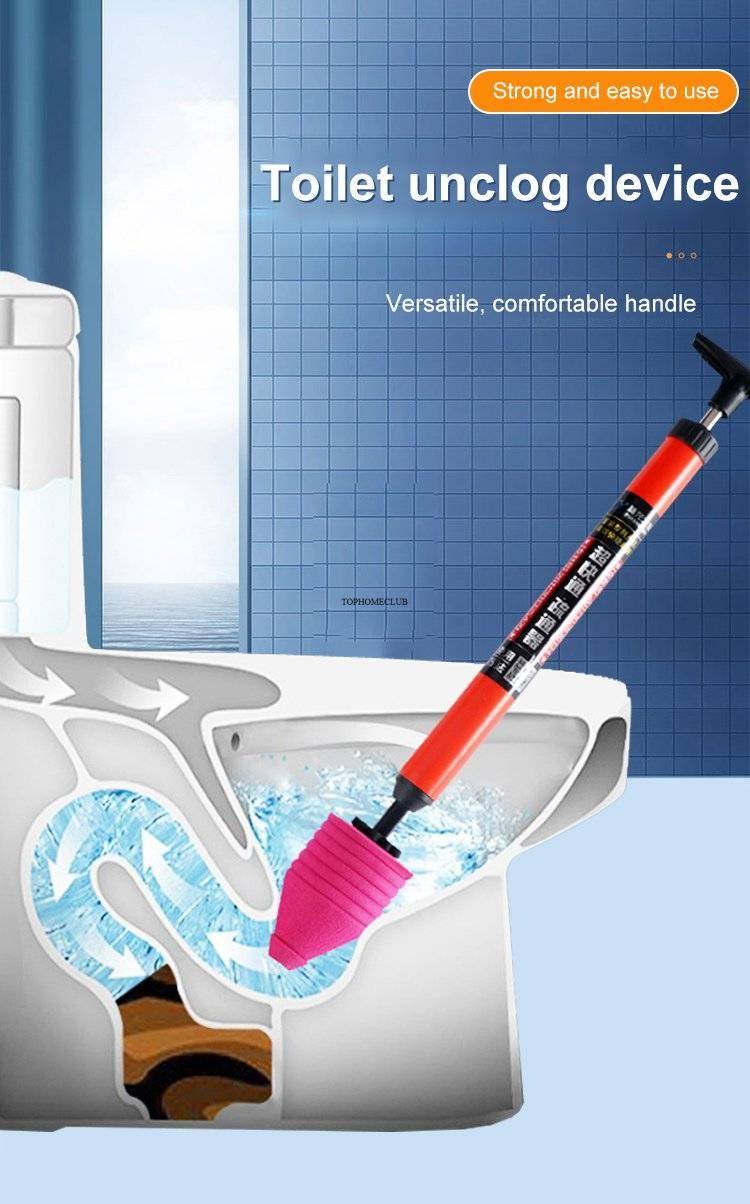 High Pressure Toilet Unblock One Shot Toilet Pipe Plunger