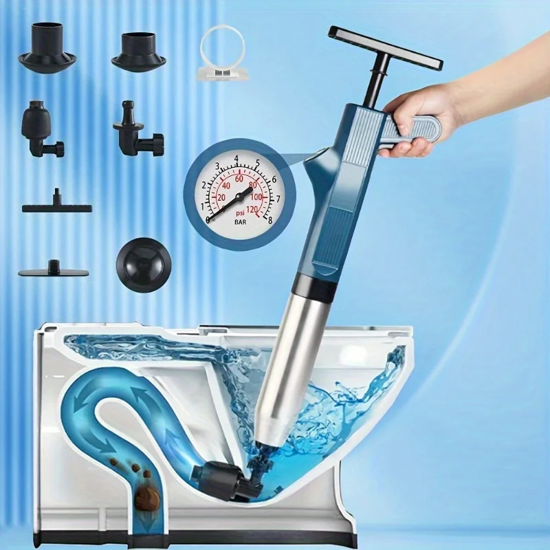 High-pressure Plunger Sewer Dredge for Bathroom Toilet Kitchen High-pressure Plunger Sewer Dredge for Bathroom Toilet Kitchen